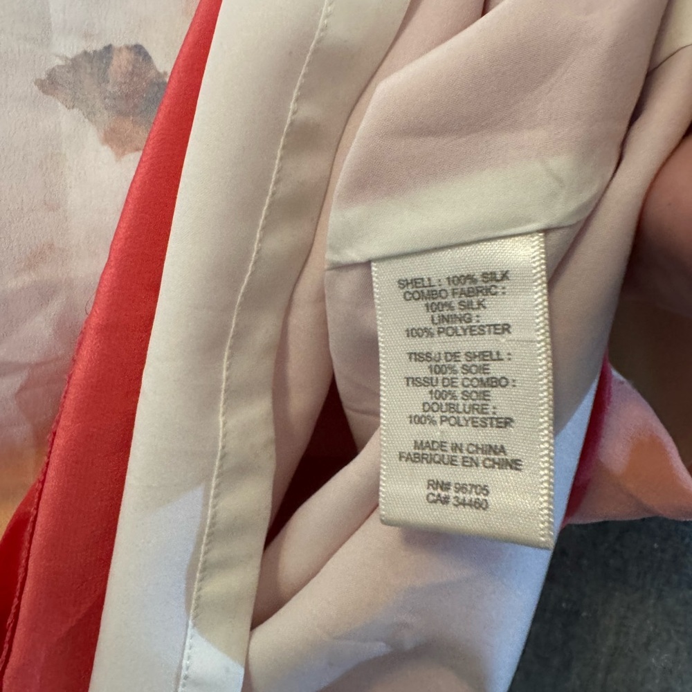 Rebecca Taylor Enchanted Gardens Pink Shift Tank Drop Waist Silk Dress Size 4 - Picture 8 of 9